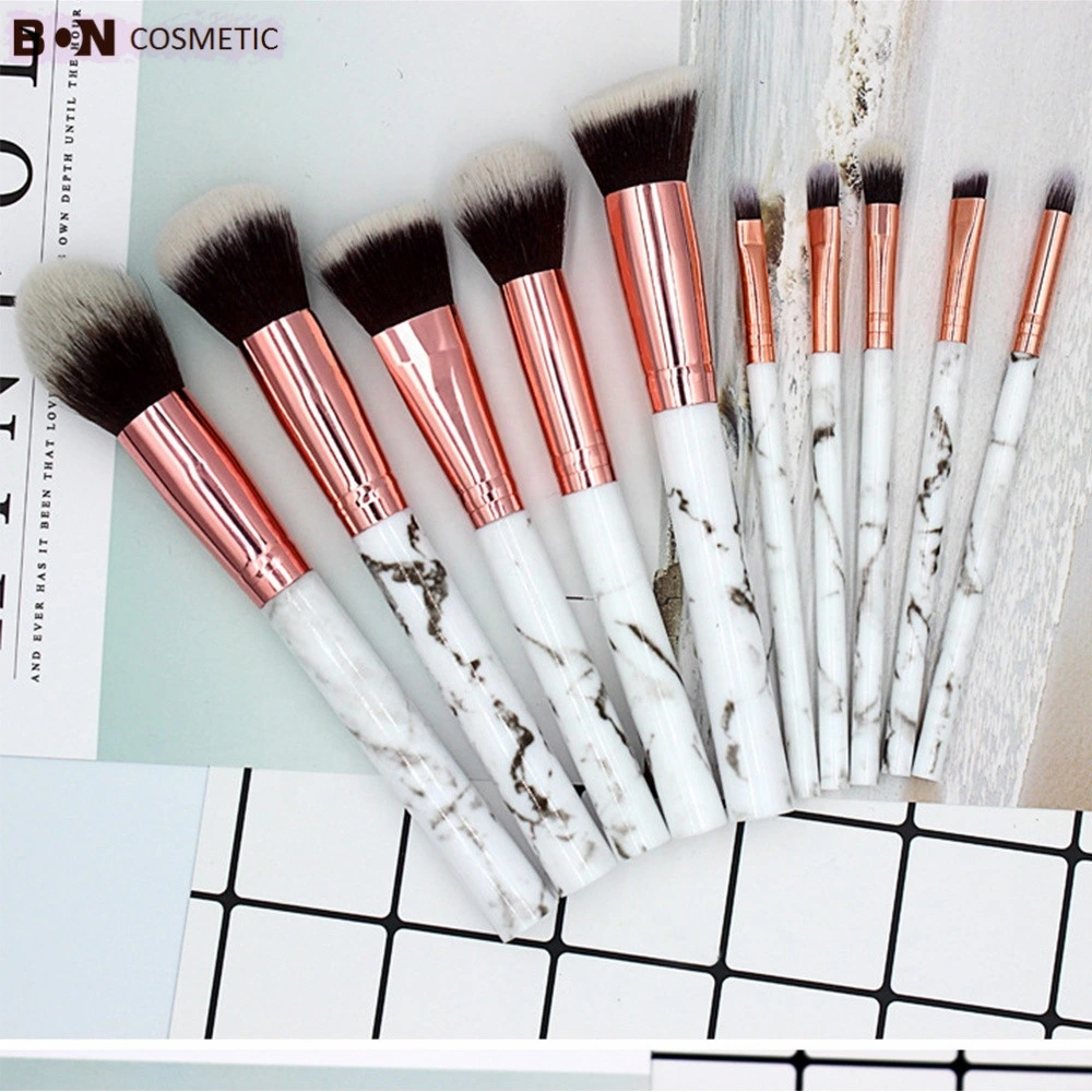 10PCS Marble Makeup Brush High Quality Cosmetic Makeup Brushes