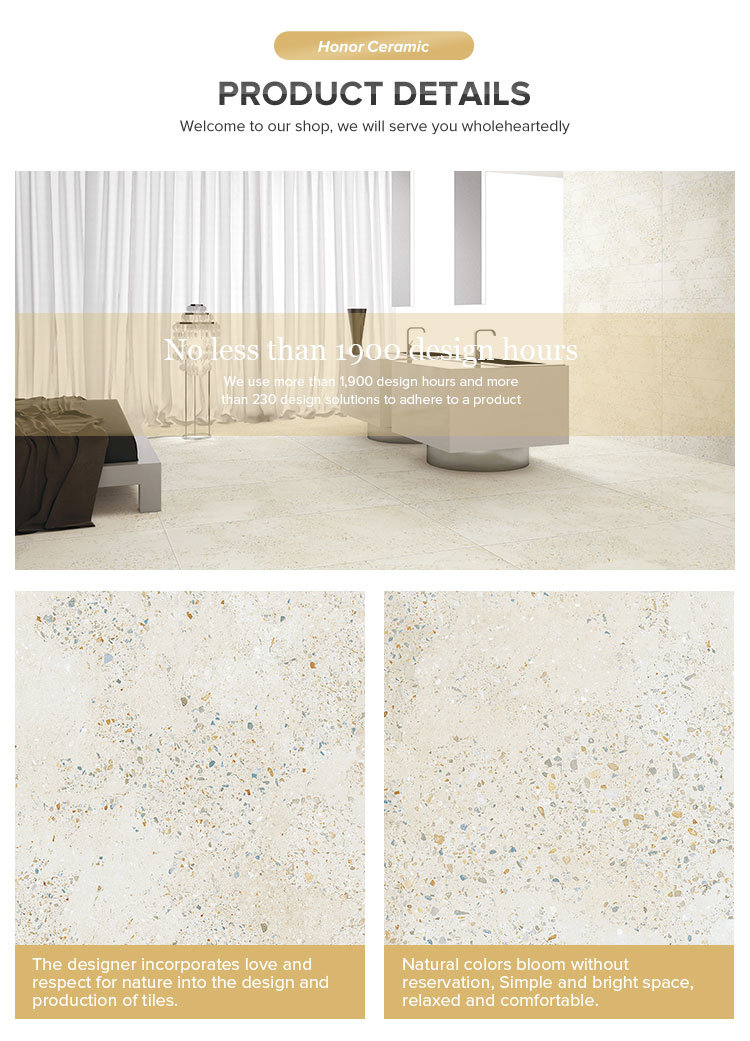 60X120cm White Terrazzo Tiles Ceramic Floor Tile with 11.5mm
