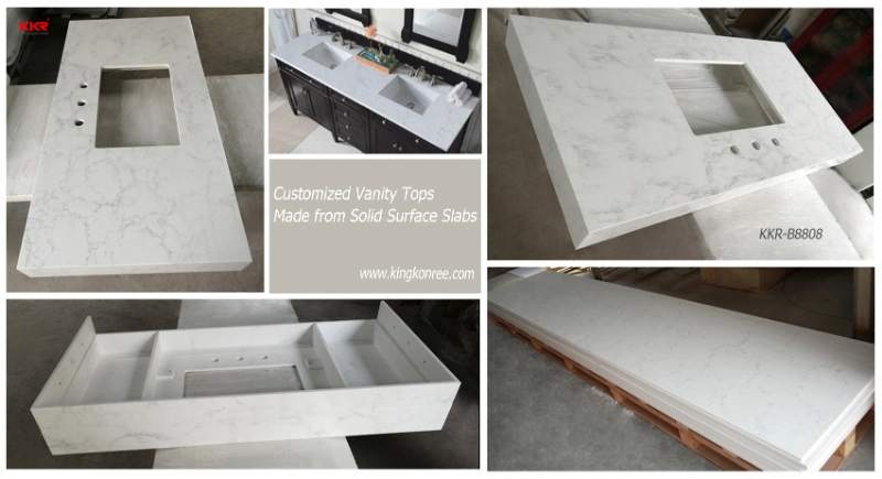 Marble Pattern Stone Solid Surface Slab Kitchen Quartz Countertop Marble Vanity Top