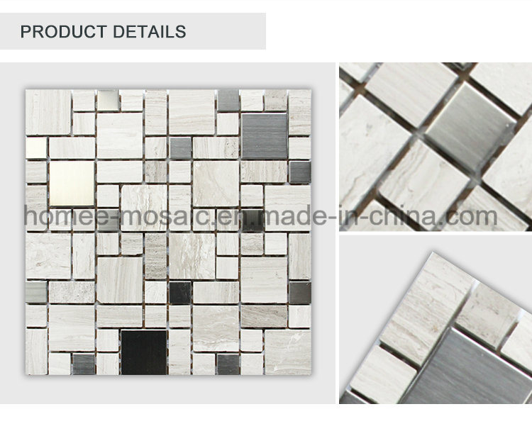 Popular Kitchen Backsplash Mosaic Floor Tile Marble Square Shaped Mosaic