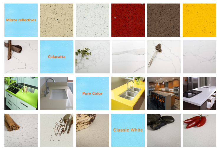 Custom Carrara Quartz Stone Table Top Kitchen Cabinet Marble Table Top