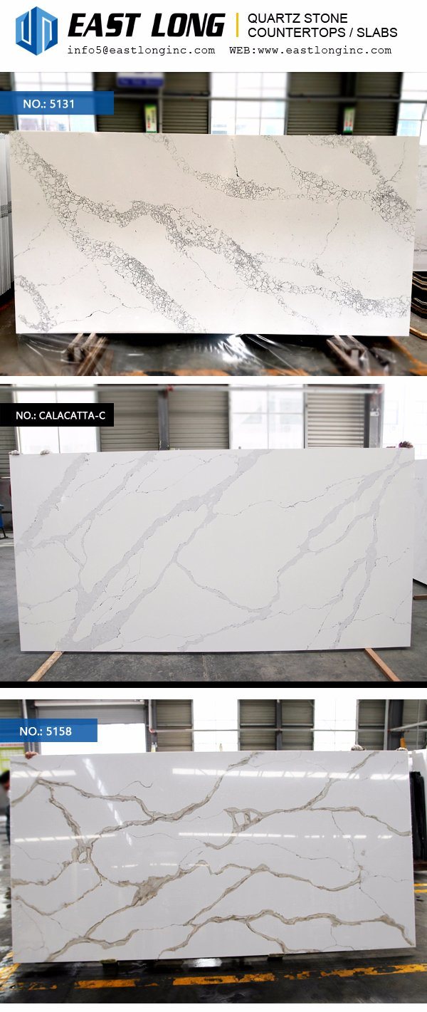 Big Slab Marble Vein Artificial Stone Quartz for Countertops