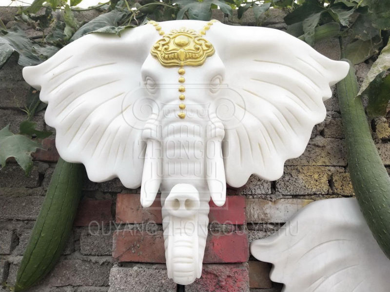 Home/Wall Decoration Marble Elephant Sculpture