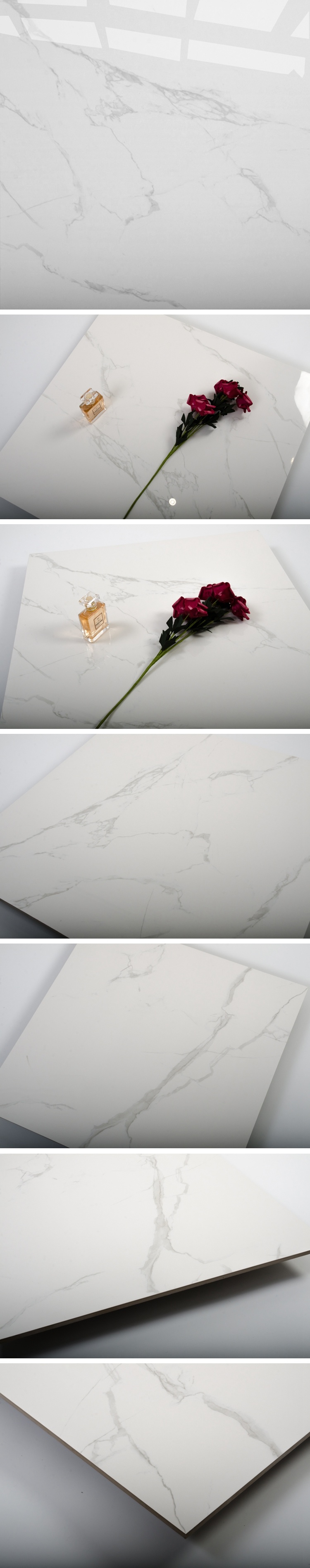 600X600mm Bedroom Kitchen Floor Square Carrara White Marble Tile