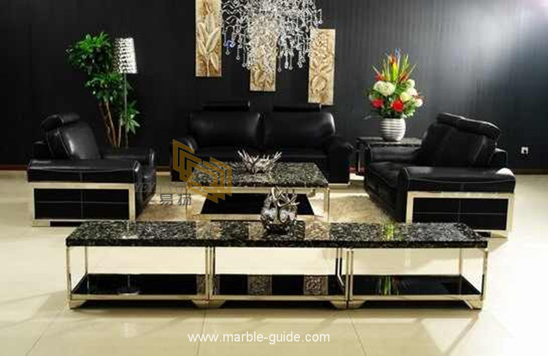 Natural Seashell Black Marble for Background Wall/Dining Table/Flooring