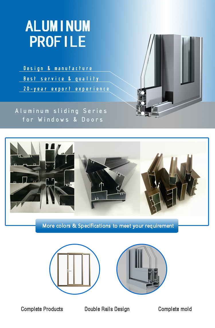 Decorative Wood Grain Aluminum Profile for Closet Wardrobe Door