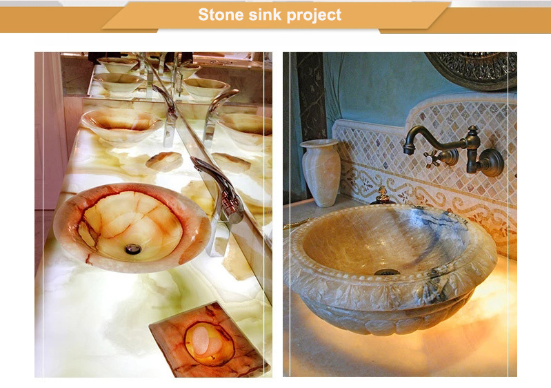 Free Standing Natural White Marble Stone Pedestal Washbasin/Pedestal Stone Basin