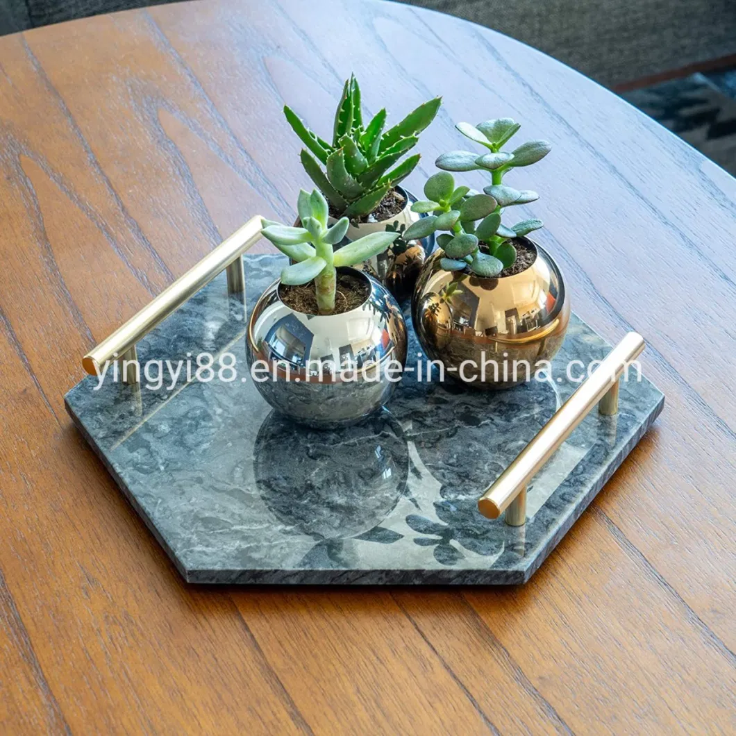 Factory Wholesale Acrylic Marble Serving Tray