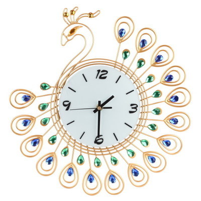 Metal Wall Clock & Peacock Clock for Home Decoration