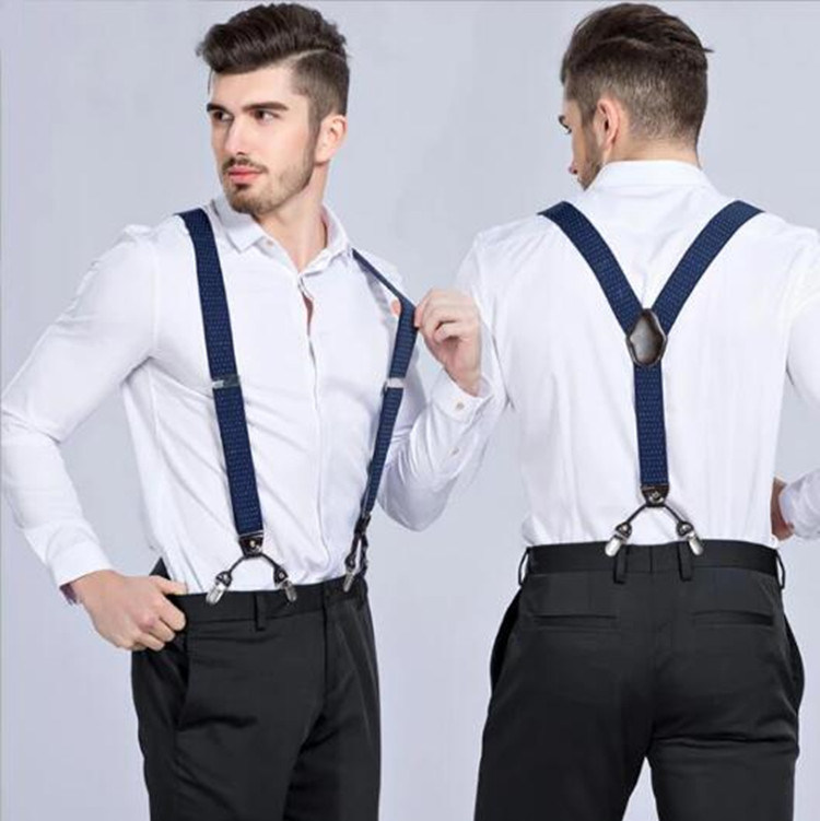 Fashion Gallus Suspenders, Customizable Black Braces for Men, Fashion Suspender Braces