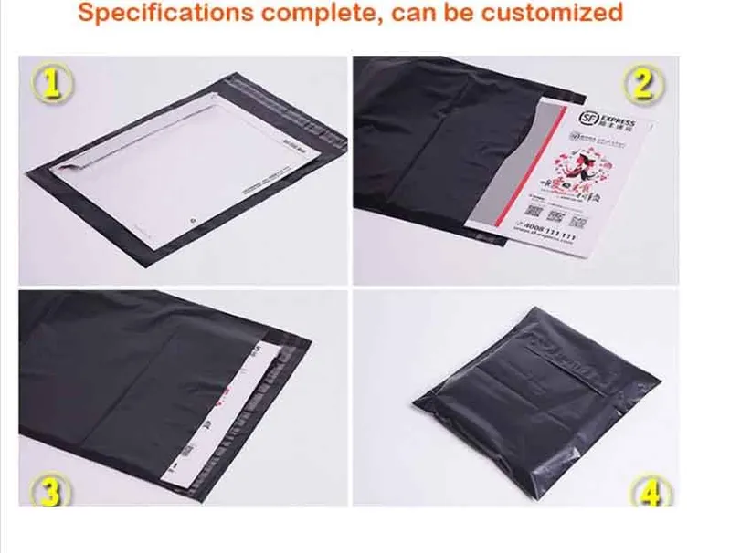 Custom Black Color Plastic Mailing Bag Compostable Mailing Bags