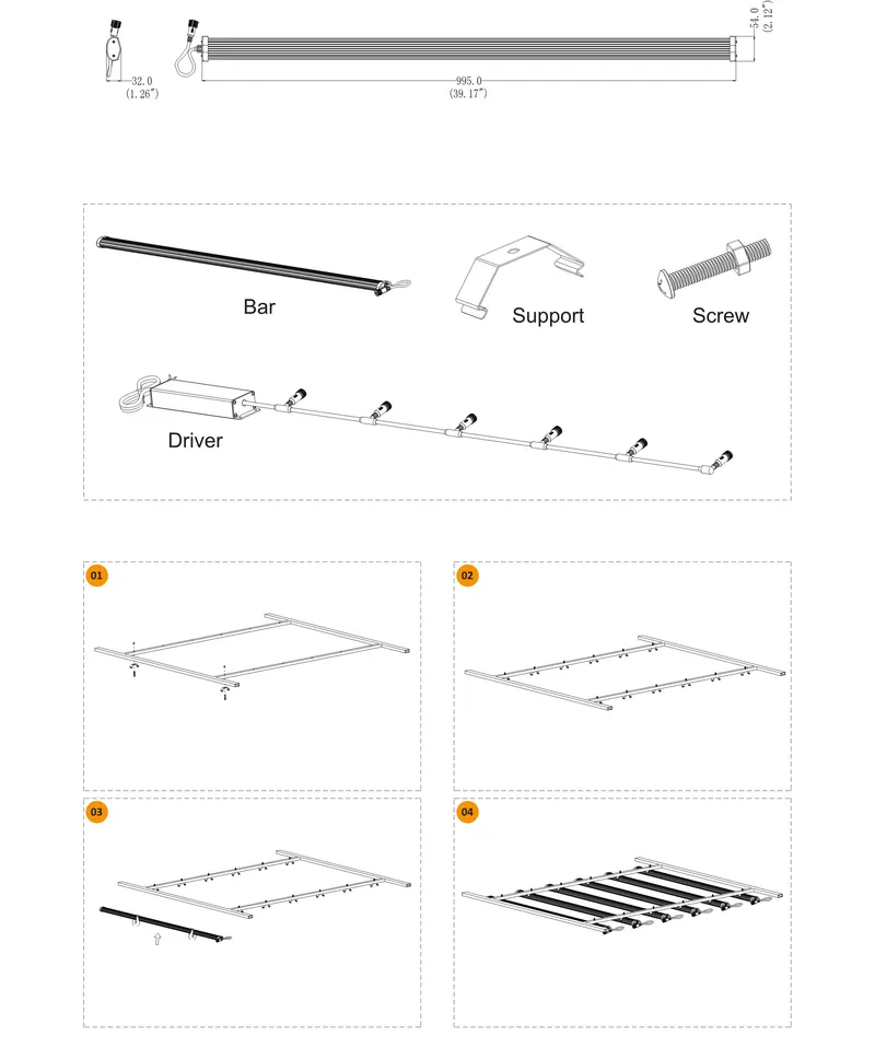 Indoor Greenhouse Cultivation Plant Grow Hydroponic Greenhouse LED Strip Grow Light