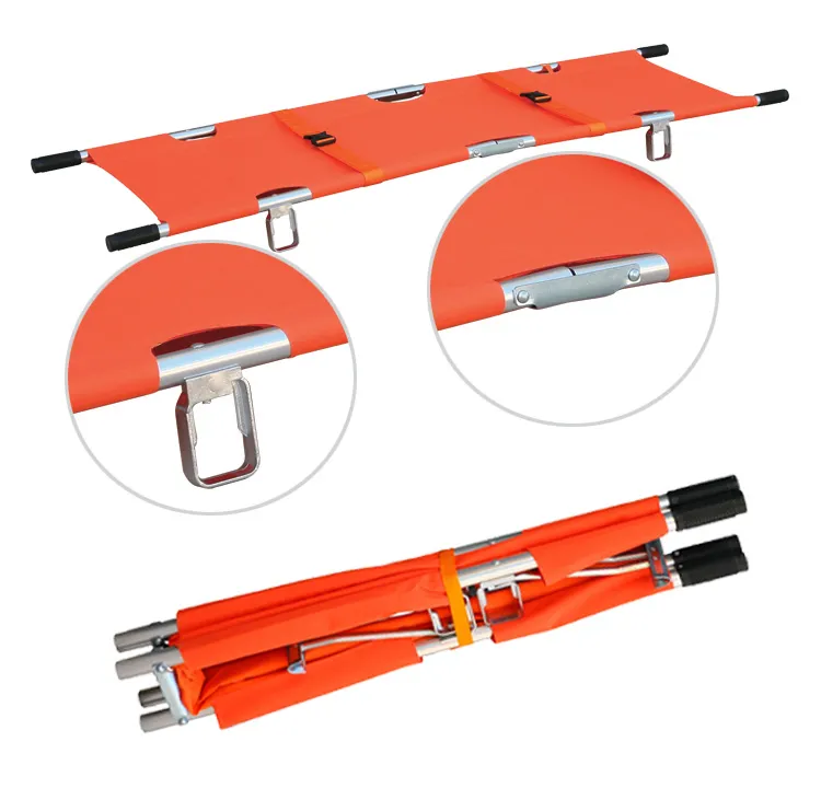 Medical Aluminum Alloy Two Folding Stretcher (EDJ-003C)