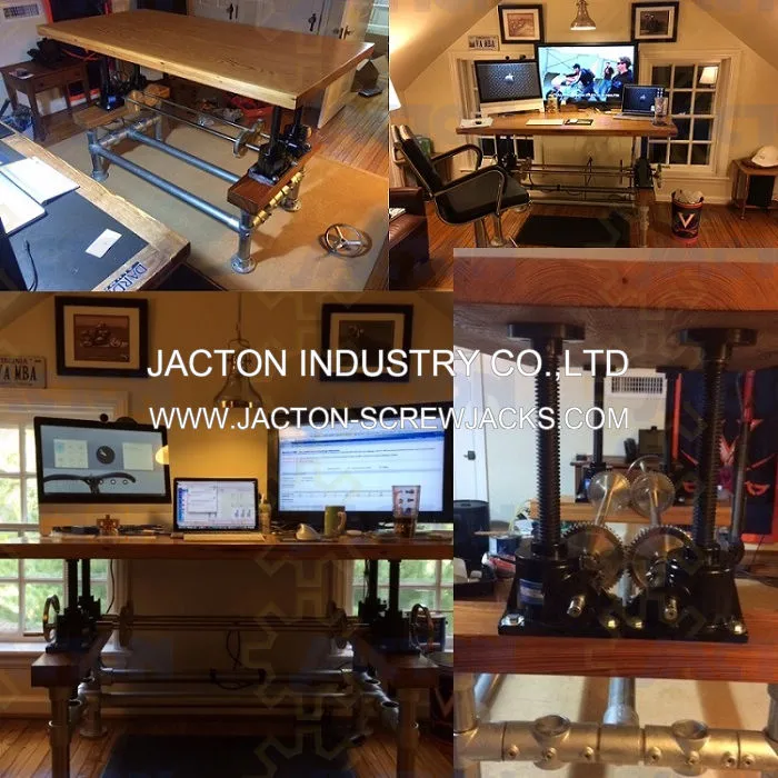 Dual-Crank Table Screw Jack Lifting Mechanism Hand Crank Lift Systems Adjustable Height Table Mechanism