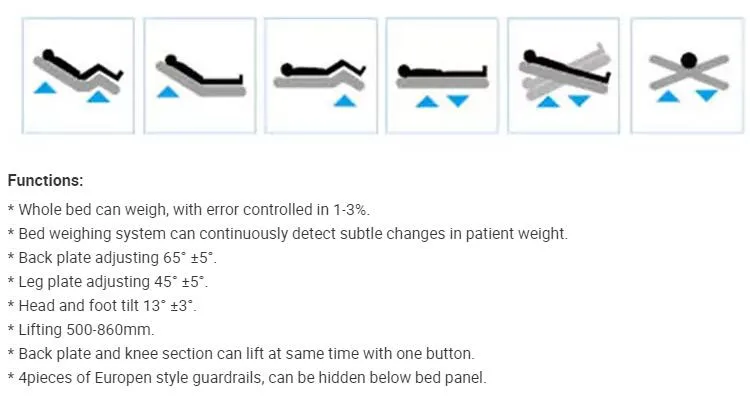 Factory Direct Supply Manual Hospital Bed for Paralyzed Patients