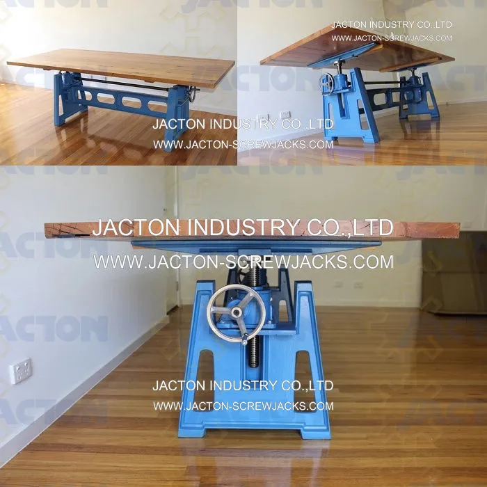 Dual-Crank Table Screw Jack Lifting Mechanism Hand Crank Lift Systems Adjustable Height Table Mechanism