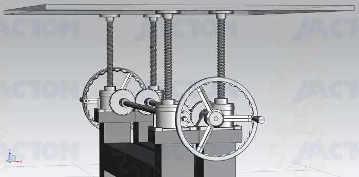 Dual-Crank Table Screw Jack Lifting Mechanism Hand Crank Lift Systems Adjustable Height Table Mechanism