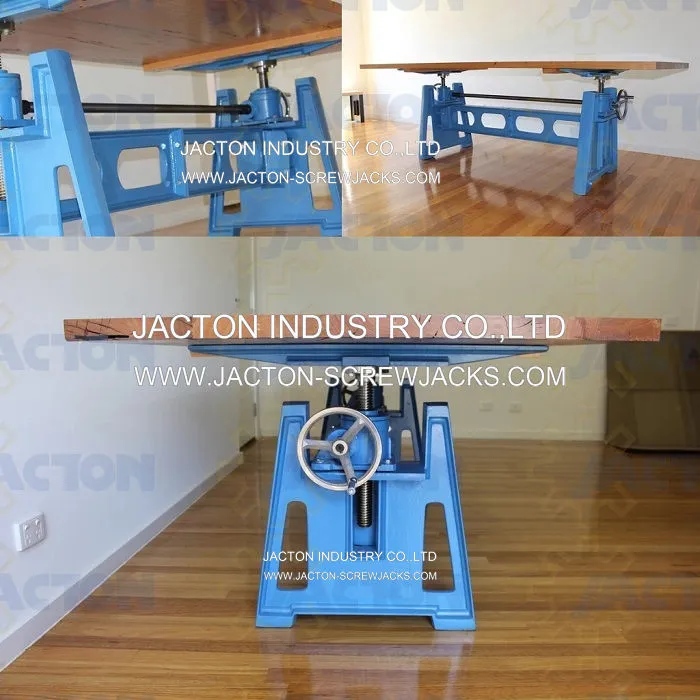 Dual-Crank Table Screw Jack Lifting Mechanism Hand Crank Lift Systems Adjustable Height Table Mechanism