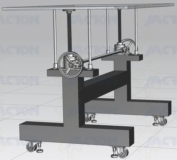 Dual-Crank Table Screw Jack Lifting Mechanism Hand Crank Lift Systems Adjustable Height Table Mechanism