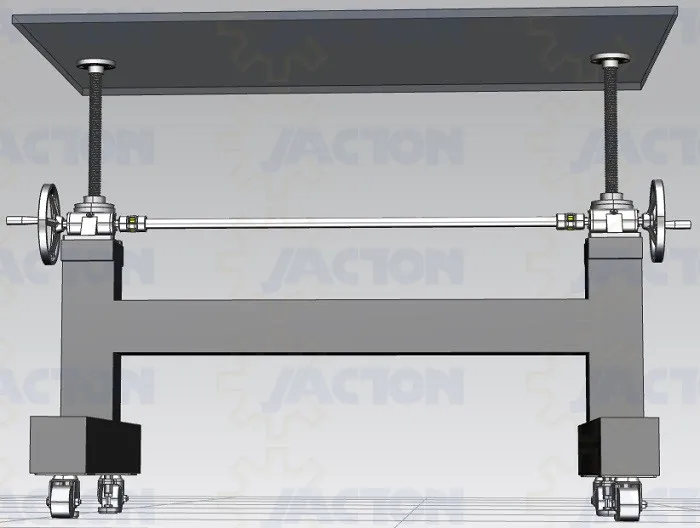 Dual-Crank Table Screw Jack Lifting Mechanism Hand Crank Lift Systems Adjustable Height Table Mechanism
