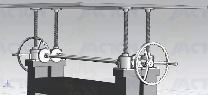 Dual-Crank Table Screw Jack Lifting Mechanism Hand Crank Lift Systems Adjustable Height Table Mechanism