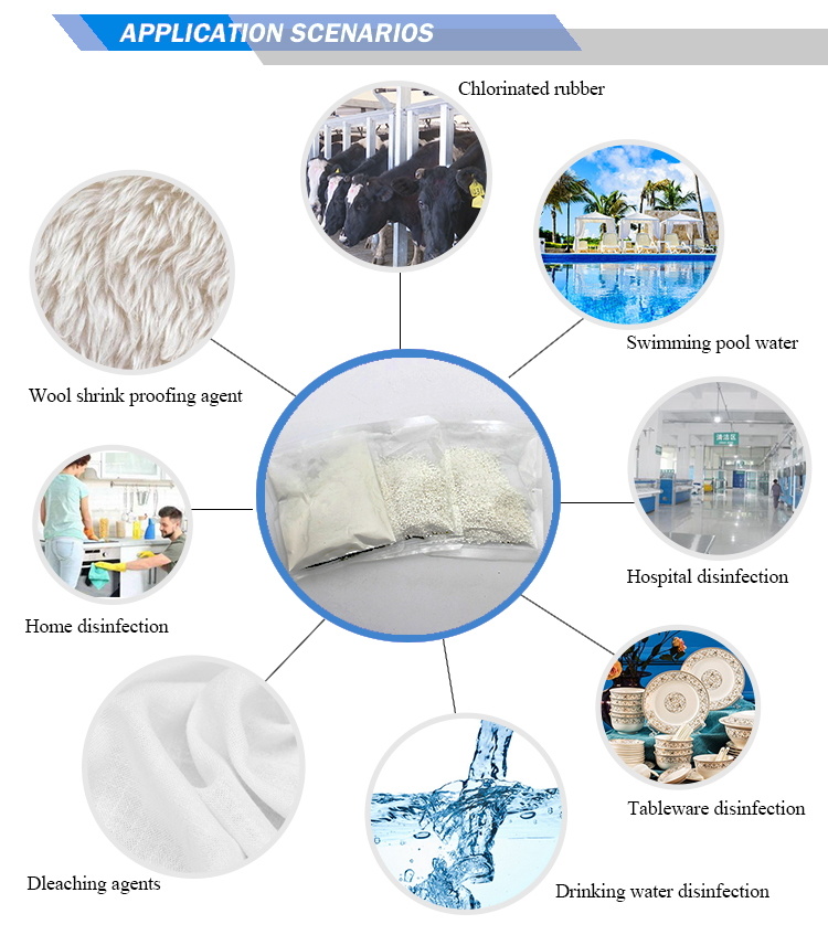 water treatment TCCA Trichloroisocyanuric Acid Trichloro Acid Swimming Pool Chlorine granular