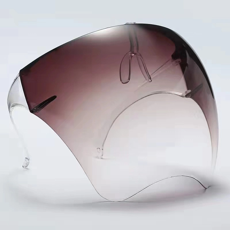 2021 Clear Safe Glass Face Shields Full Face Protection Acrylic Face Shield with Glasses Frame Faceshield