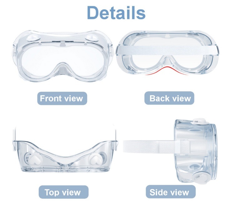 Professional Anti-Fog Full Face Protection Clear Plastic Protection Face+Shield Transparent Protective Face Shield
