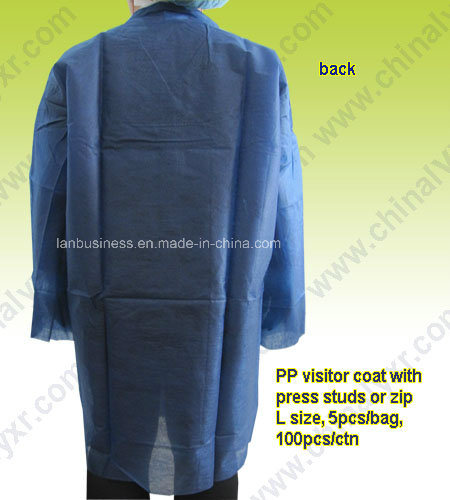 Disposable SMS Lab Coat with Knitted Cuff