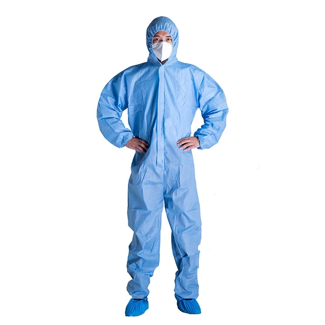 with Heat Sealed Tape Microporous Safety Chemical Protective Suit Disposable Tape Sealed Coveralls