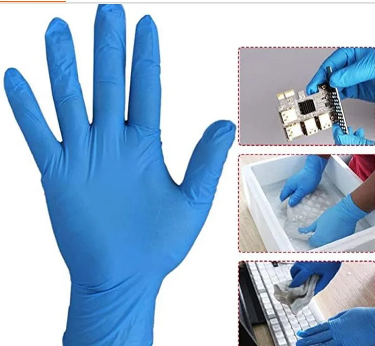 CE En374, En 420 Powder Free Disposable Nitrile Gloves Nitrile Examination Gloves, Multi-Purpose Nitrile Gloves
