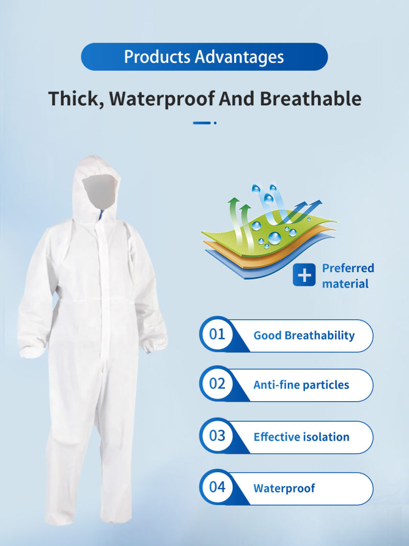 Wholesale Surgical/Medical/Waterproof Working/Safety Clothingdisposable Protective Coverall