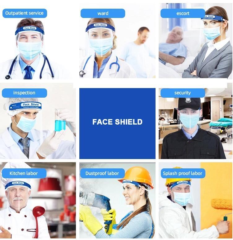 Disposable Protective Face Shields with Plastic Shield