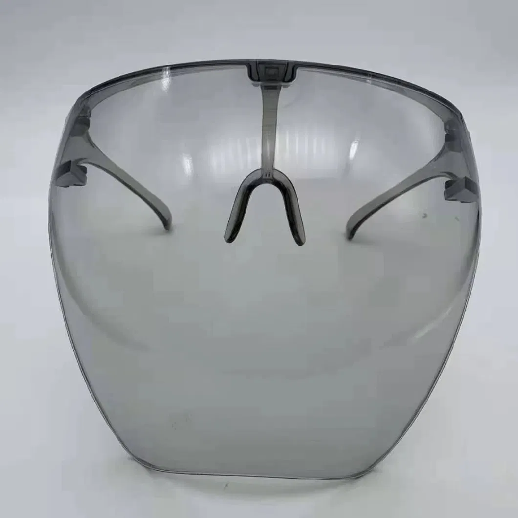 2021 Clear Safe Glass Face Shields Full Face Protection Acrylic Face Shield with Glasses Frame Faceshield