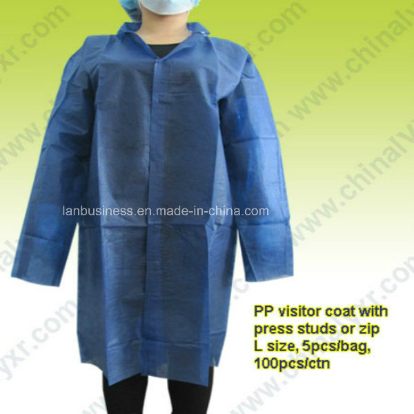 Disposable SMS Lab Coat with Knitted Cuff