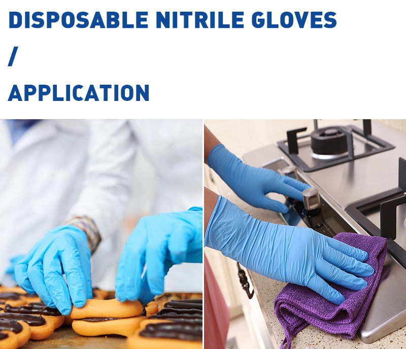 China Manufacturer Disposable Nitrile Gloves for Civil Use Industrial Use