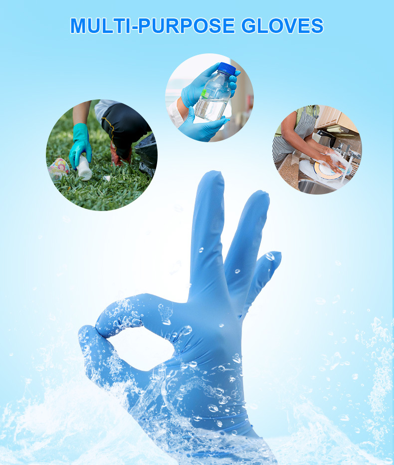 CE High Quality Disposal Powder Free Nitrile Examination Gloves for Single Use