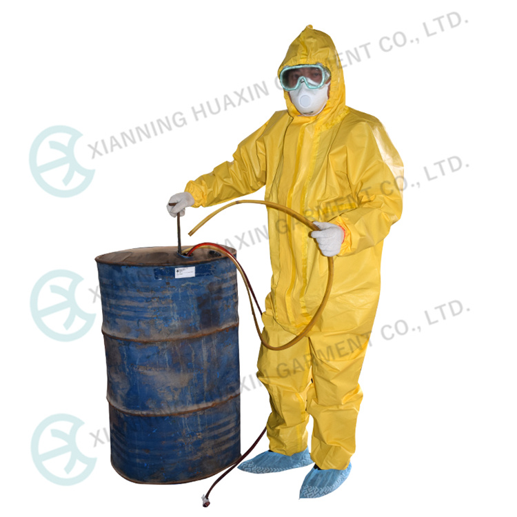 Chemical Protective Coverall with Elastic Wrist/Ankle