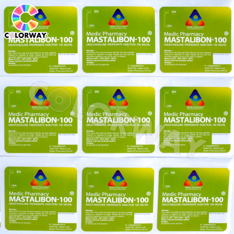 Free Design Testosterone Cypionate Hologram Vial Stickers
