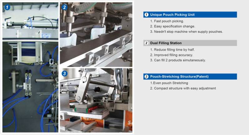 Stand-up Zipper Pouch Peanuts Packing Machine