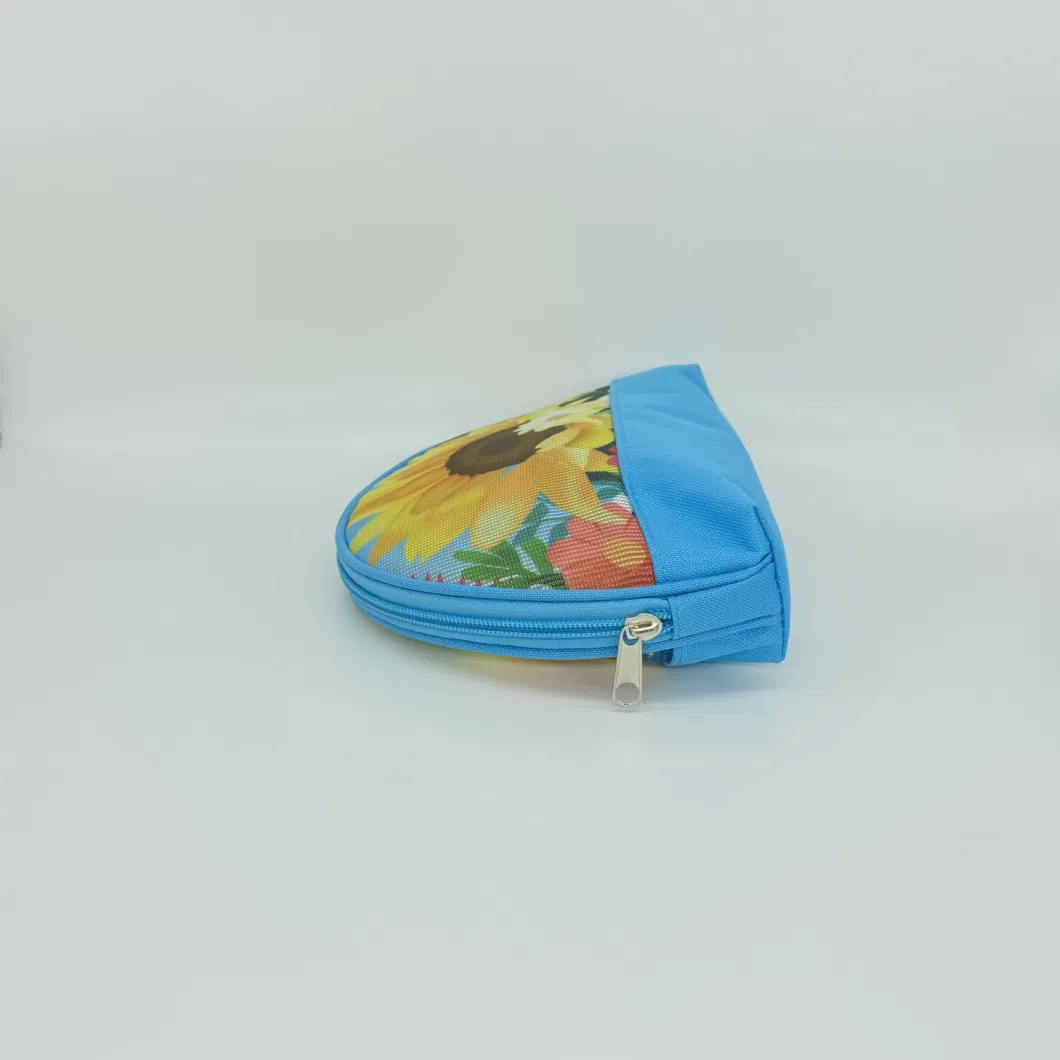 Mesh Polyester Beach Portable Toilet Makeup Organizer Travel Cosmetic Bag