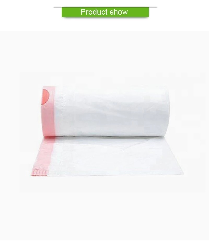Black & White HDPE Drawstring Garbage Bag LDPE Plastic Trash Bag with Drawstring