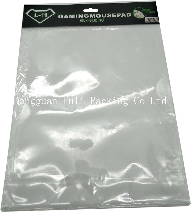 Transparent Hanging Header Recyclable BOPP Wrapping Packaging Bags with Self Adhesive