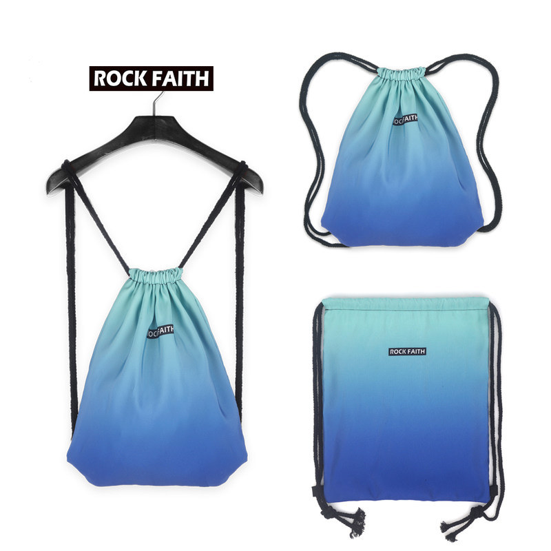 Drawstring Sports Backpack Bag with Gradual Color-Changed Design 07