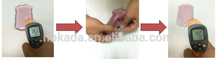 Heat Pack Square Shape Magic Reusable Gel Hand Warmer Click It Heat