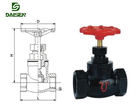 Industrial Valve Malleable Cast Iron Stop Valve E Type