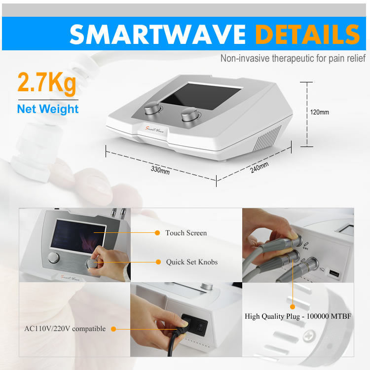 Eswt Shockwave Therapy System for Physiotherapy Pain Relief