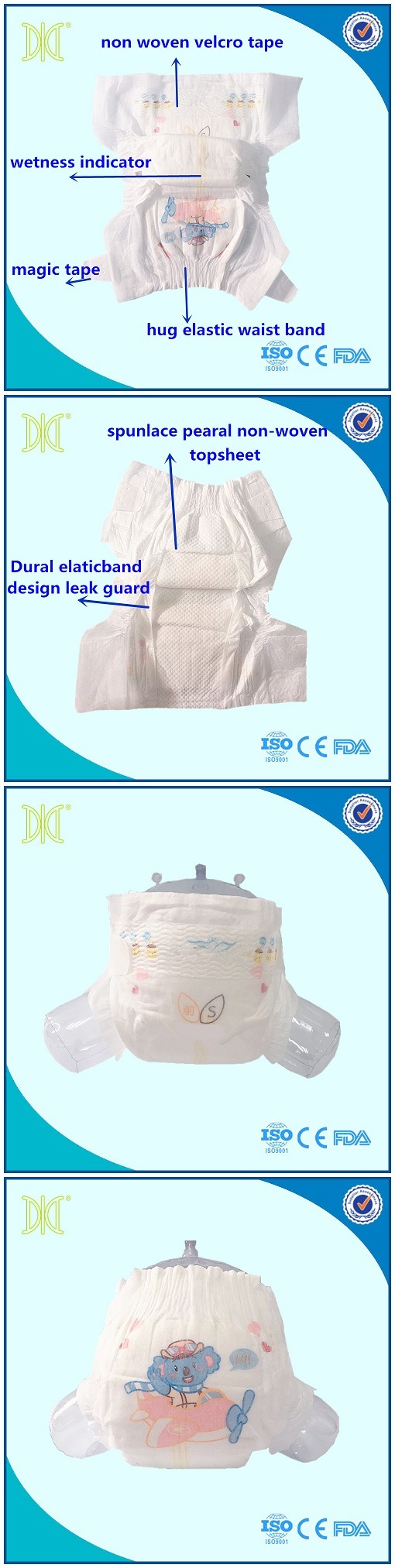 Pamper Disposable Baby Diapers with Hug Elastic Waistband