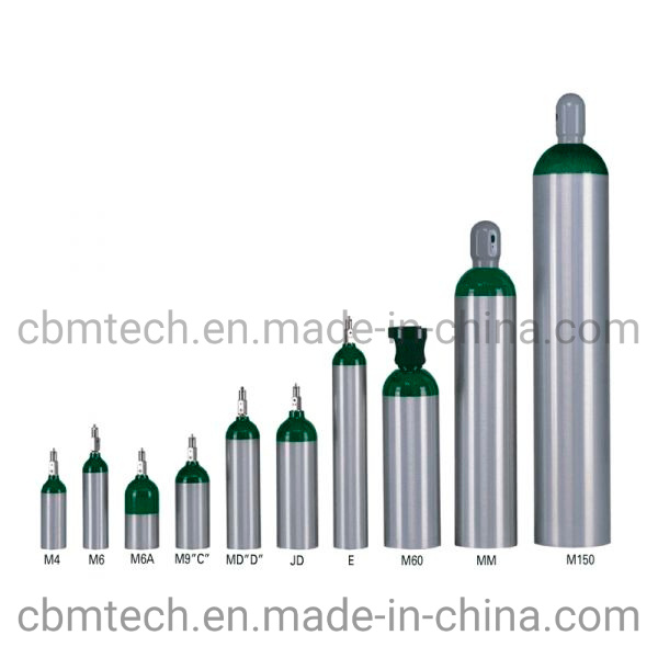 Refillable High Pressure Medical Aluminum Oxygen Cylinders