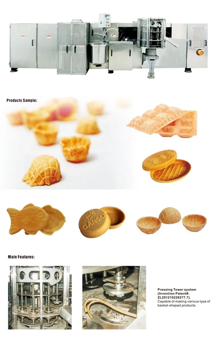 Ice Cream Wafer Cone Cup Shaped Custom Cone Making Machine